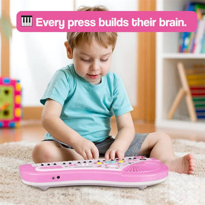 2-in-1 My First Piano and Microphone Set for toddlers with detachable mic and 37 keys, promoting creativity and confidence.