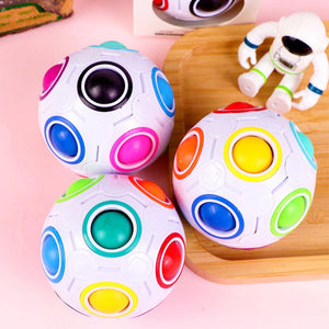 RainbowMatch STEM Brain Puzzle Ball colorful fidget toy for kids and adults