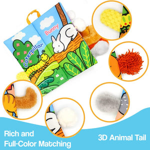 My First Farm & Feel Set wooden farm toy and animal tails sensory book for toddler skill development and sensory play