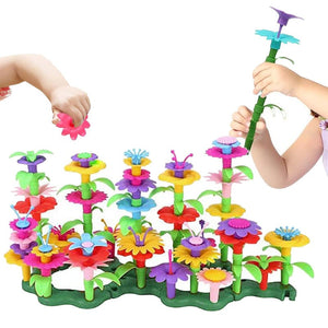 Educational Garden Building Flower Toys 109-piece colorful plastic set for creative play and motor skill development