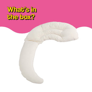 Little Moon Baby Pillow crescent-shaped infant pillow with soft U-groove and crescent tail for ages 0-5