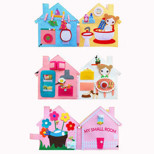 My Small Room Montessori interactive multi-activity quiet book for kids development and screen time reduction