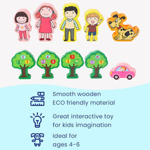 Wooden Building Blocks Castle