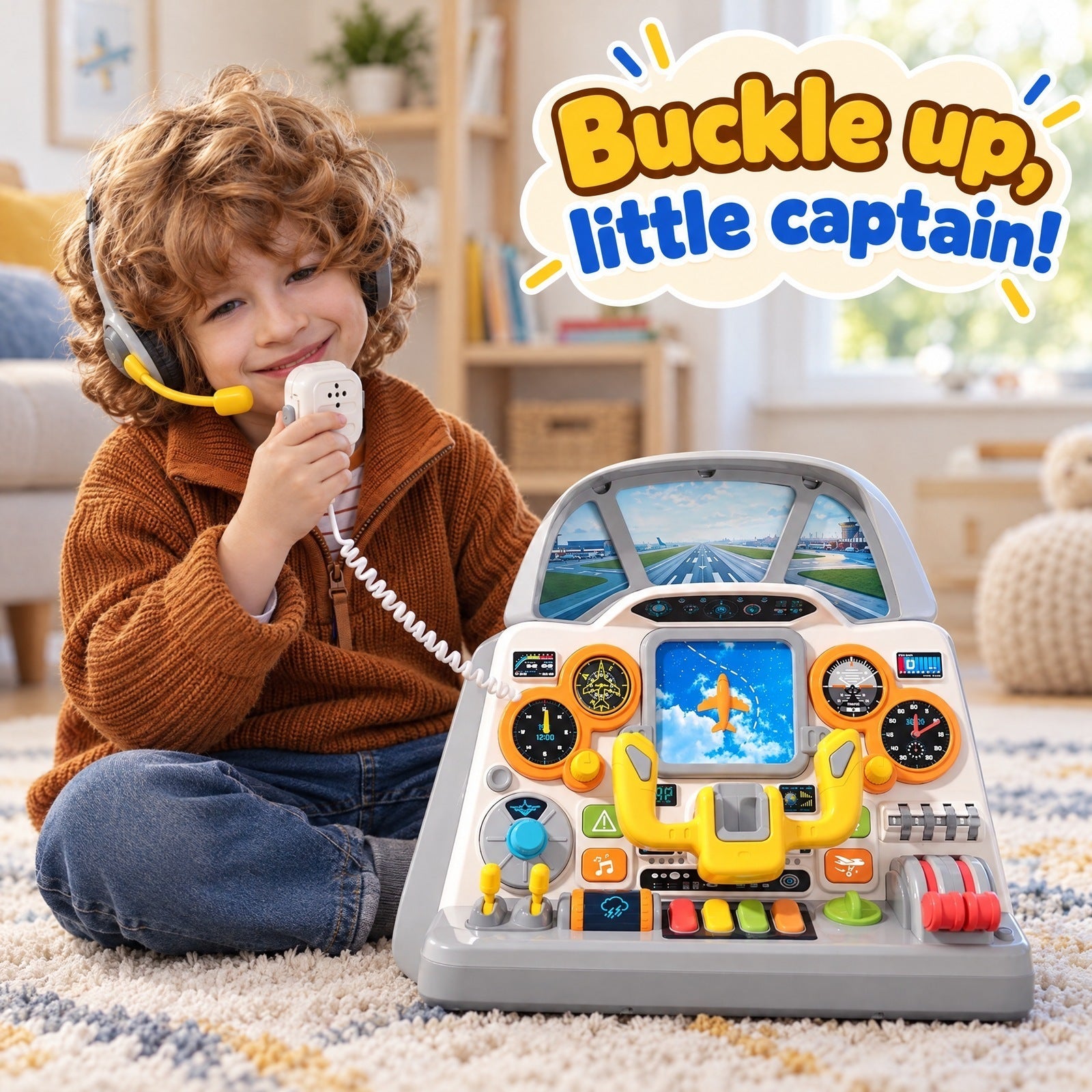 Airplane Cockpit Simulator Playset