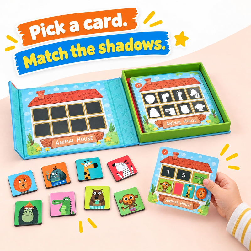 Magnetic Animal House Matching Game