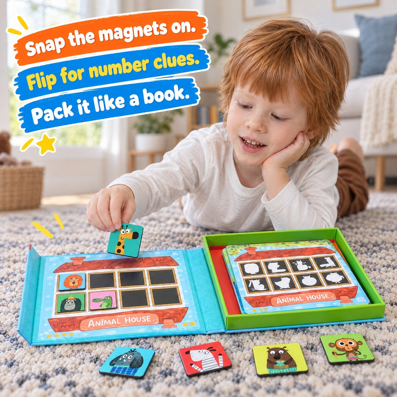 Magnetic Animal House Matching Game