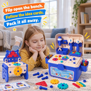 Kids' Tool Set & Workbench Electric Drill Tools & Building Pieces – gift idea for kids and grandchildren
