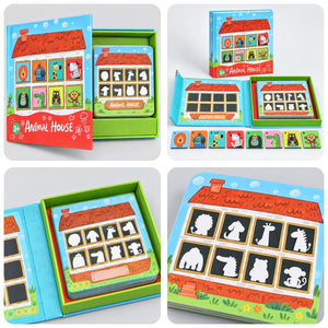 Magnetic Animal House Matching Game