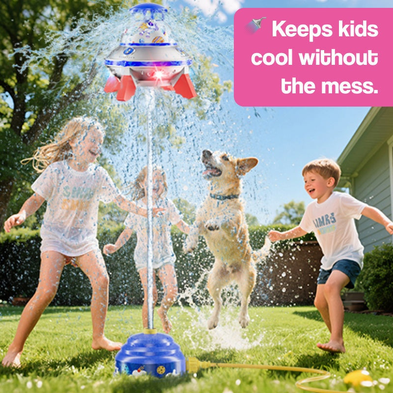 Spinning LED UFO Water Rocket Sprinkler