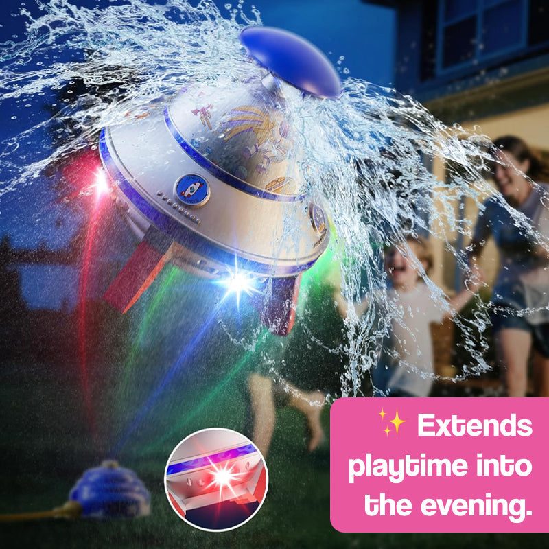 Spinning LED UFO Water Rocket Sprinkler