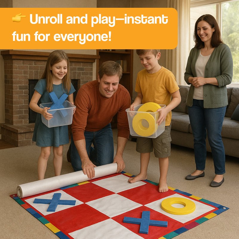 Oversized Felt Tic Tac Toe Family Game Set