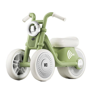 Tiny Biker Anti-Tip Light and Sound Motorcycle for toddlers with EVA wheels and comfy seat