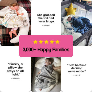 Little Moon Baby Pillow crescent-shaped soft cotton infant pillow with U-groove for ages 0-5
