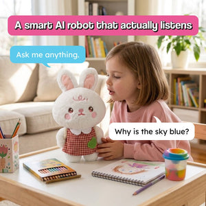 My Little Robo Bunny smart soft robotic bunny toy with AI chat capabilities for kids ages 3 and up