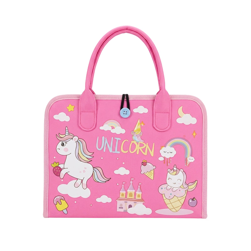 Toddler playing with Little Hands & Big Minds Busy Book soft handbag activity toy