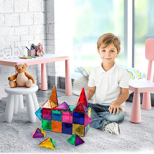 Magnetic Building Tiles Transparent Blocks Toy