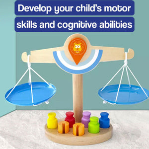 Wooden Educational Math Balance Scale Toy