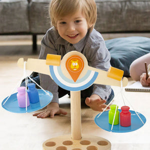 Wooden Educational Math Balance Scale Toy