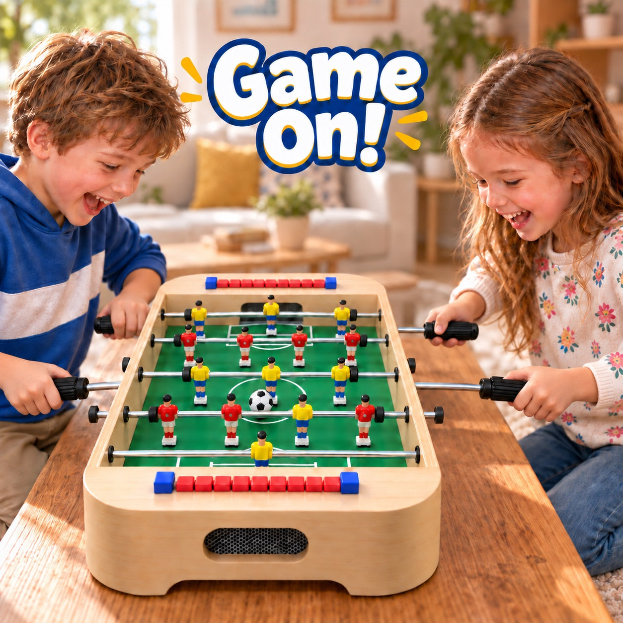 4-in-1 Wooden Tabletop Foosball Game Set