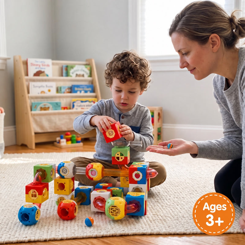Marble Run Building Blocks Set – for kids ages 3+