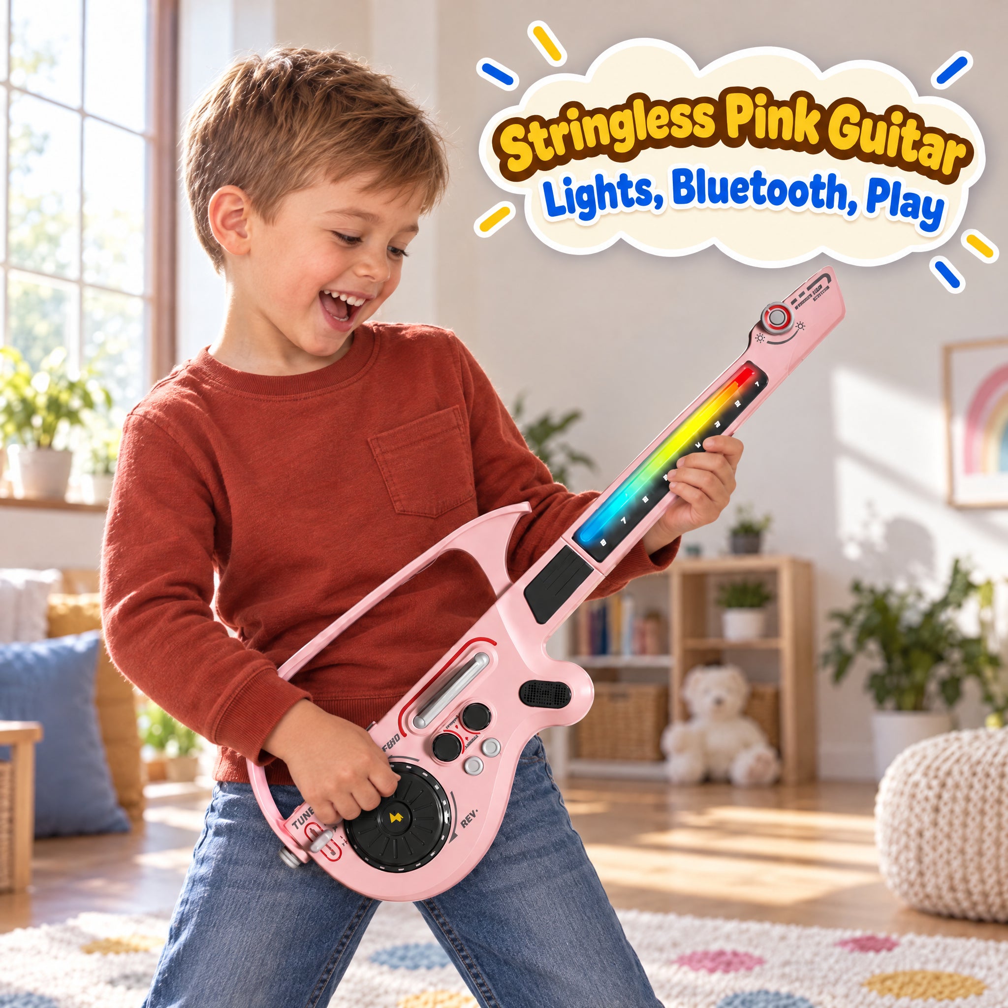 Multifunctional Bluetooth DJ Guitar for Kids