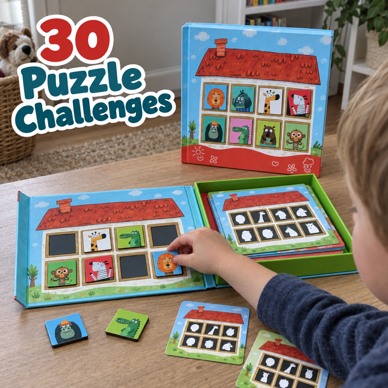 Magnetic Animal House Matching Game