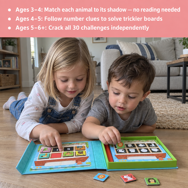 Magnetic Animal House Matching Game