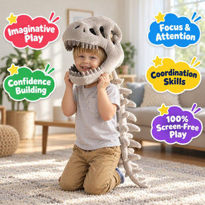 Wearable Plush Dinosaur Skeleton Costume