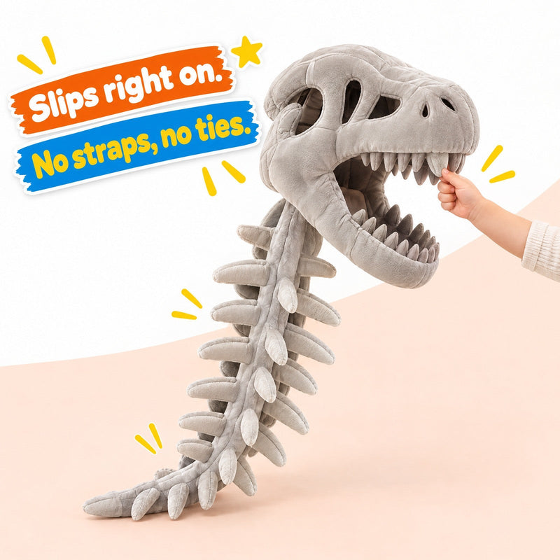 Wearable Plush Dinosaur Skeleton Costume
