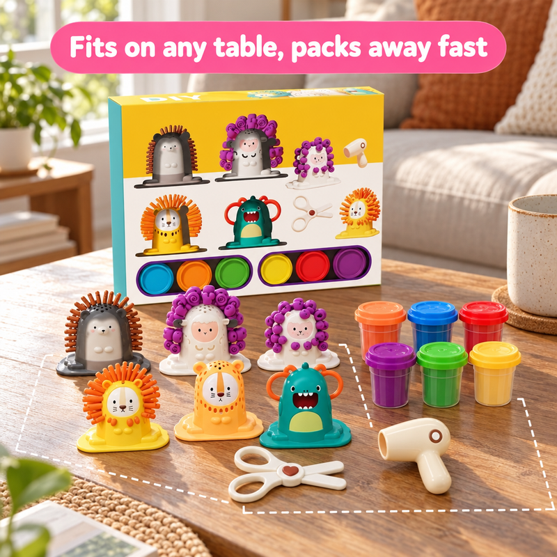Animal Barber Clay Play Set