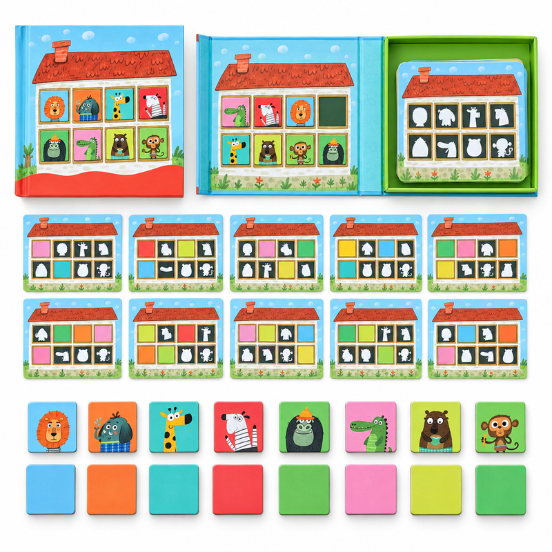Magnetic Animal House Matching Game