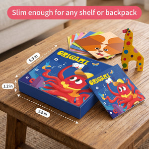 Kids 3D Origami Paper Craft Kit with Illustrated Instruction Book