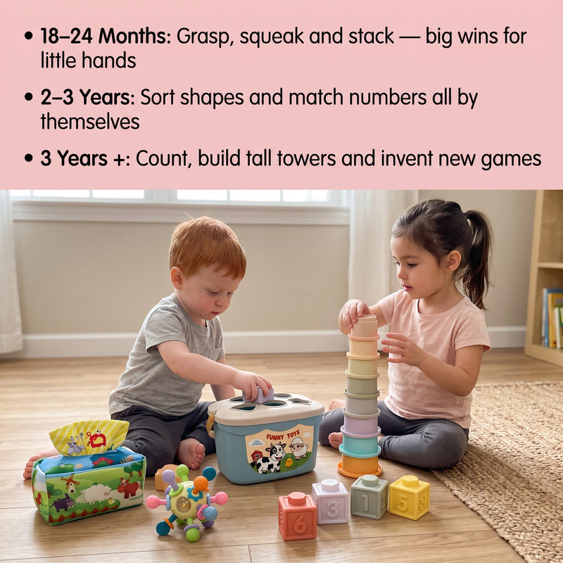 6-in-1 Soft Baby Learning Toy Set