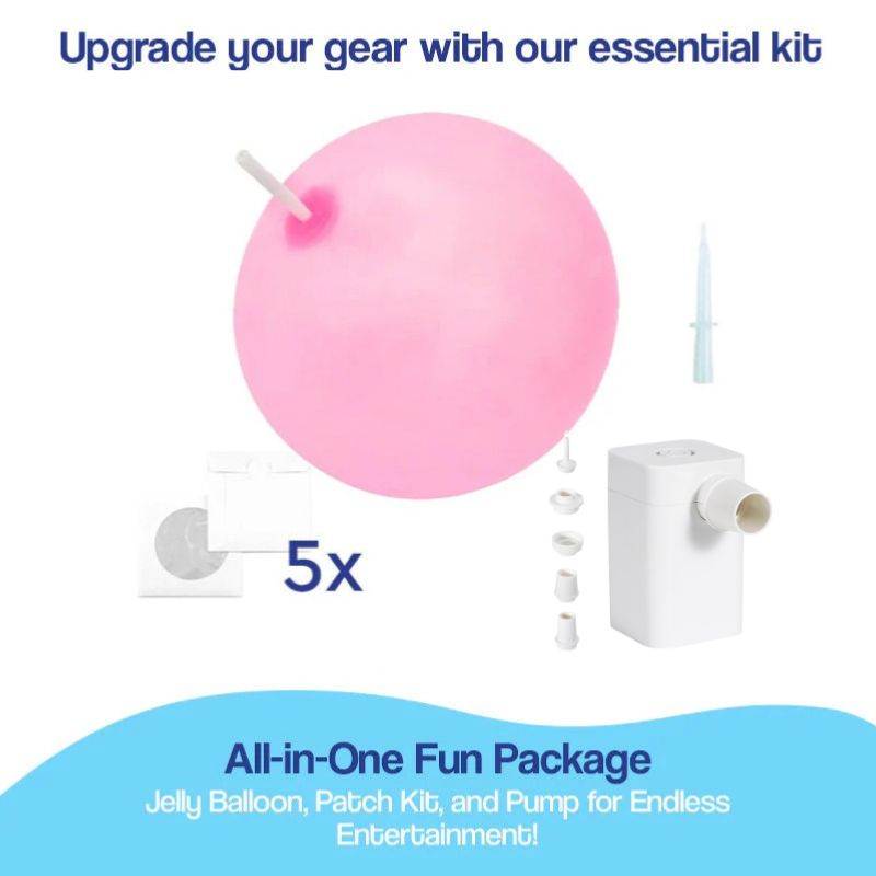 Giant Jelly Balloon Ball with patch kit and pump for outdoor fun and durability