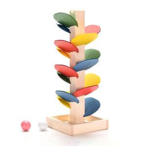 Wooden Tree Marble Ball Run Track