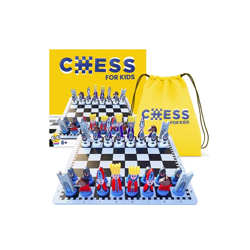 Educational Wooden Cartoon Chess Set - Halloween Collection